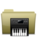 Brown Folder Music Alt Icon 128x128 png